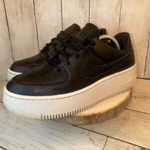 Nike Black Air Force 1 AR5339-002 Platform Casual Shoes Sneakers Women Size 7